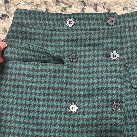 TWEED Forever 21 Dark Green Checkered Mini Skirt - Picture 9 of 10
